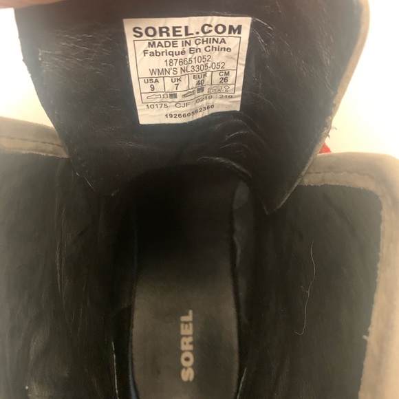 SOREL Women's Blake Lace Up Booties Chunky Heel Leather Size 9 - quarry - Picture 8 of 10